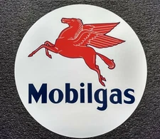 12" MOBILGAS Gas Pump Vinyl Decal