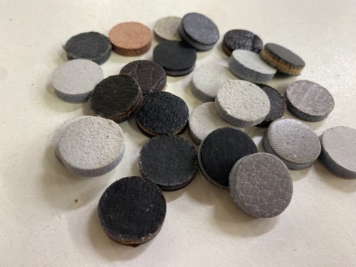 Leather Discs Washers Buffer 25 x Assorted Circular Art Craft Feet Bung 19mm dia - Picture 21 of 24