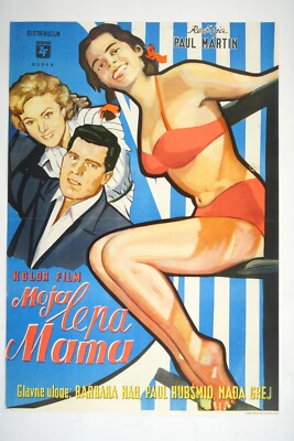 MEINE SCHÖNE MAMA / MY PRETTY MAMA Original exYU movie poster 1958 NADIA GRAY