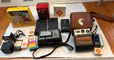 Lot Antique Vintage Folding, Land, Instant Cameras Kodak, Polaroid etc plus acc