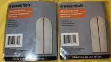 2X Garment Bag Essentials Dress Storage 24"x 54  Gray Z-145D HIgh Quality