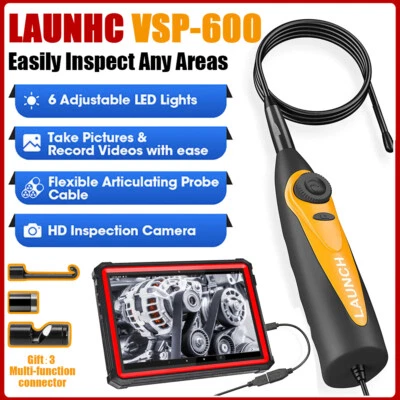 LAUNCH X431 VSP-600 Endoscope Videoscope HD Inspection Camera Borescope 720P LED