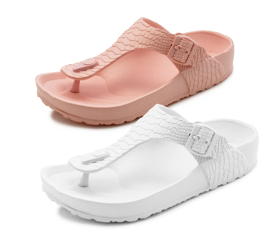 IMTY Womens Ladies Flip Flops Sandals EVA Toe Post Slip On Beach Summer Pool Slides