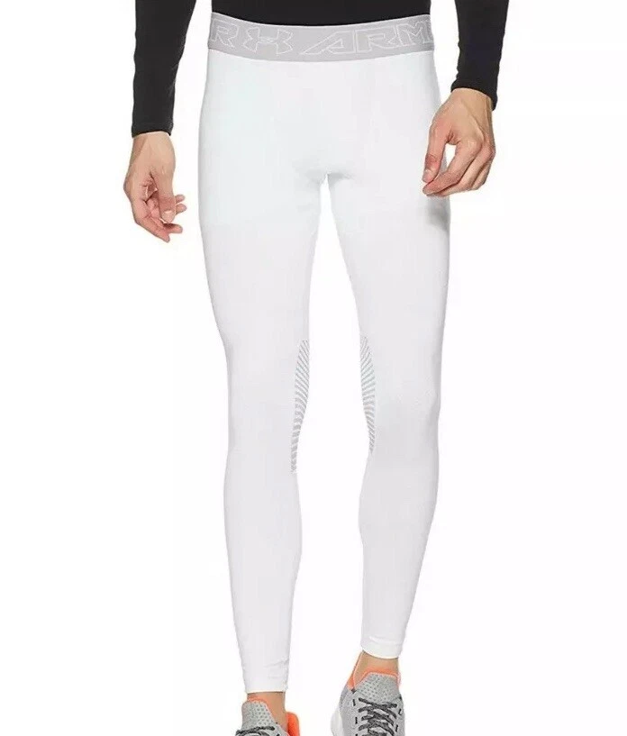 Under Armour Men's ColdGear Reactor Compression Leggings White