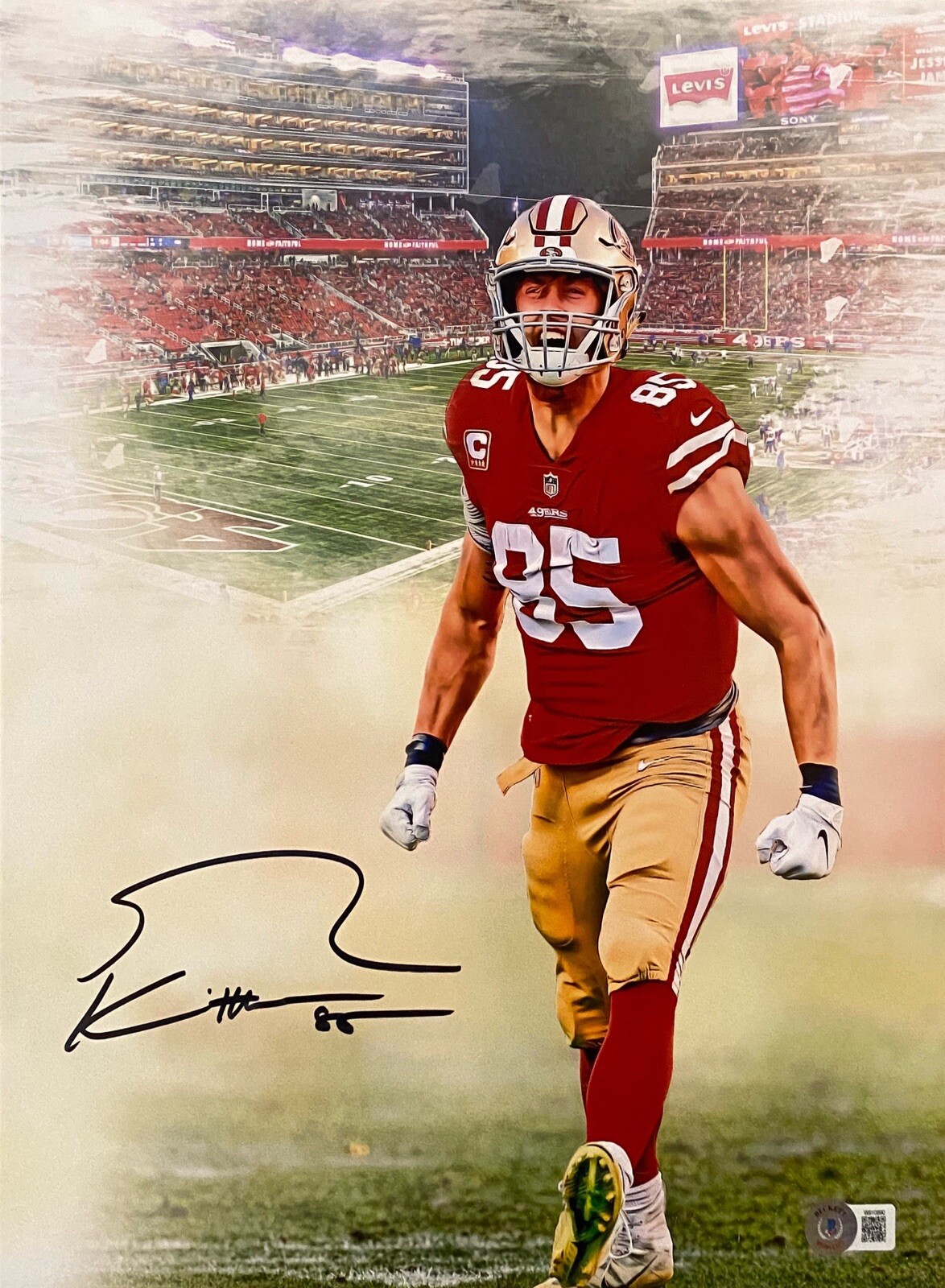 George Kittle Autographed Signed San Francisco 49ers 11X14 PHOTO BECKETT COA W910890 