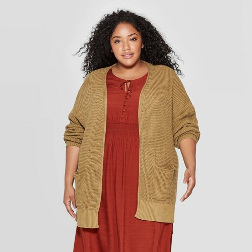 Women's Plus Size Long Sleeve Side Slit 