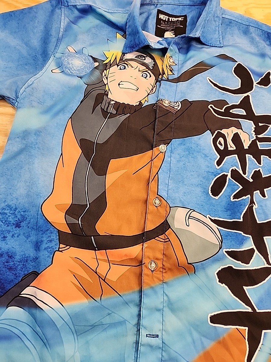 Vintage Hot Topic Naruto 2002 All Over Graphics Short Sleeve Vintage Hot Topic Naruto 2002 All Over Graphics Short Sleeve