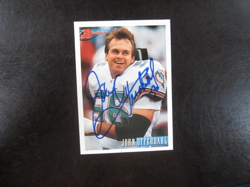 1993 Bowman # 64 John Offerdahl Autograph Signed Auto Card (M2) Miami Dolphins