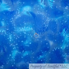 BonEful Fabric FQ Cotton Quilt Royal Bright Aqua Light Blue Sky Blender Texture