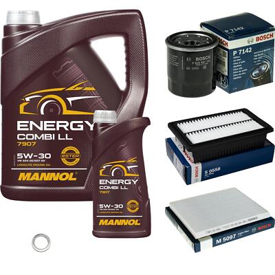 BOSCH Inspektionspaket 6 L MANNOL Energy Combi LL 5W-30 für Hyundai i20 Active