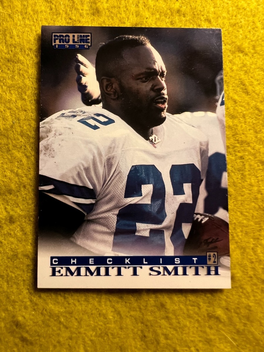 COWBOYS EMMITT SMITH 1996 PRO LINE NFL CHECKLIST FOOTBALL CARD 349 MINT  RARE!
