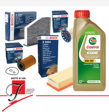 KIT TAGLIANDO 4 FILTRI BOSCH 5 LT CASTROL 5W30 PER AUDI Q3 2.0 TDI 140CV 177CV