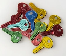 Cole National Vintage Uncut MASTER LOCK Blank M1 / MI Key Aluminum Locksmith USA