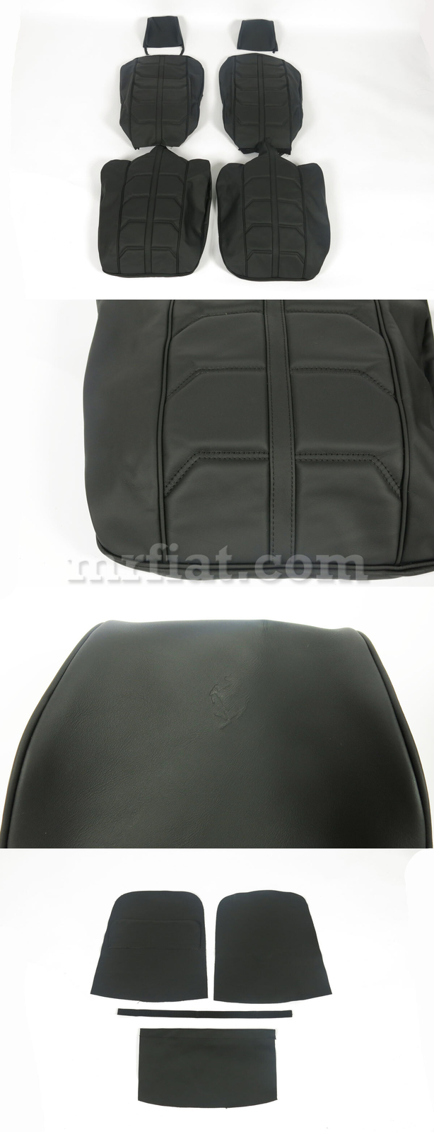 Ferrari 308 QV 328 Black Frau Leather Seat Cover Set New