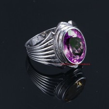Natural Amethyst Gemstone with 925 Sterling Silver Ring For Men's Ct890