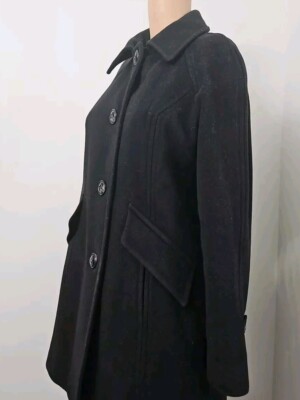 London Fog Black 80% Wool 31