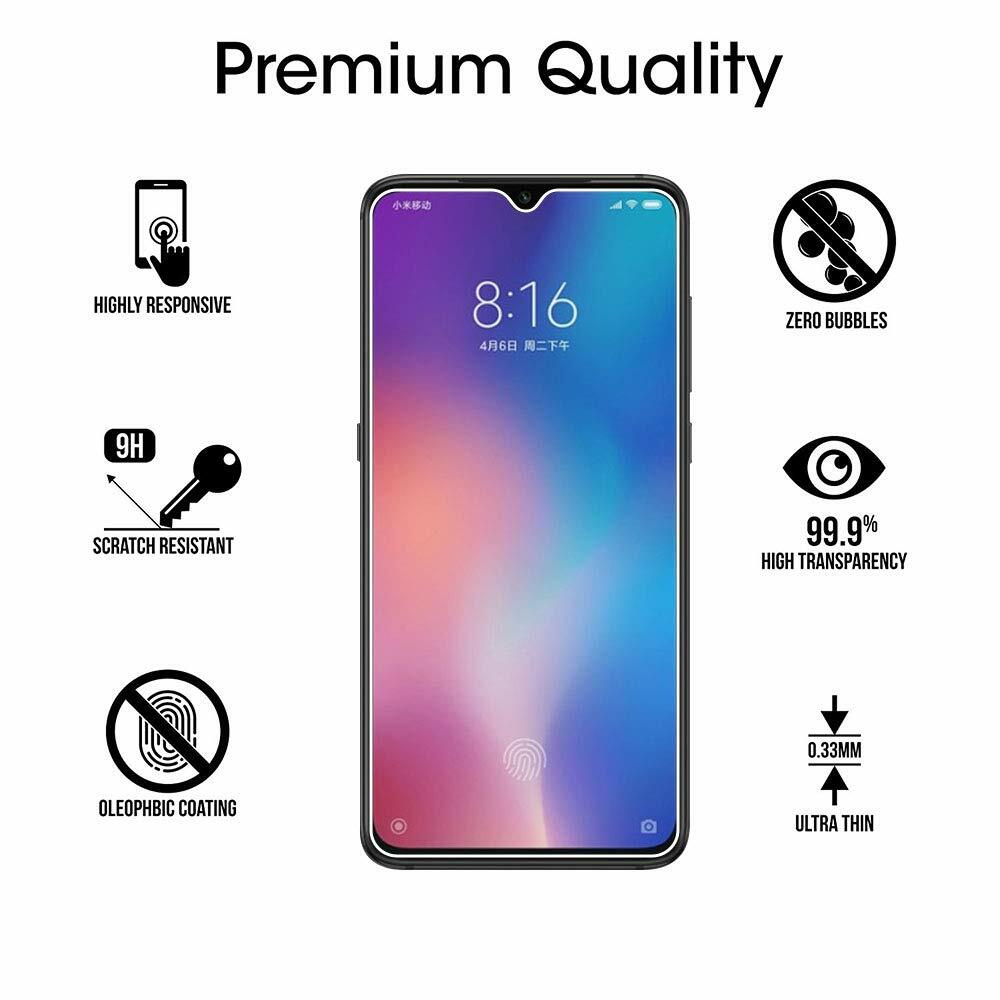 2 Pezzi] PROTEGGI SCHERMO PELLICOLA IN VETRO TEMPERATO PER XIAOMI MI 9