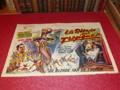 Cinema Plakat Original Belgisches Blond Des Tropics Jacques Helian Cortez 1957
