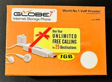 GLOBE7 INTERNET STORAGE PHONE VOIP 1 GB BRAND NEW