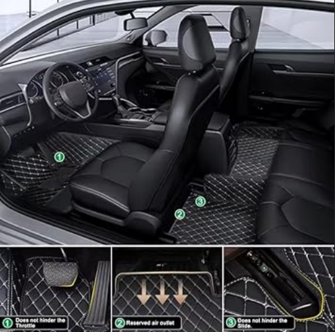 Tappetini Gomma TPE Per Nissan Titan Crew Cab 2004-2015 - Set Specifico Per Tutte Le Stagioni - 2
