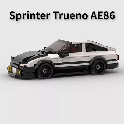 MOC AE86 Model Toys Cars Building Blocks Classic Anime Vehicle Bricks 380 PCS
