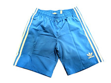 Adidas Youth Goalkeeper Football Soccer Athletic Blue Shorts Large White Lines