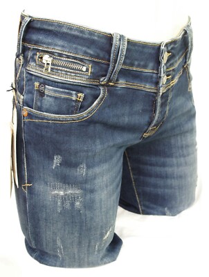 Le Temps des Cerises Damen Pulp Jeans Normalgröße Slim Fit Snap 7/8 Destroy