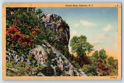 Passaick Rocks Paterson New Jersey Postcard Garret Rock Mountain Passaic 1946 Vintage ...