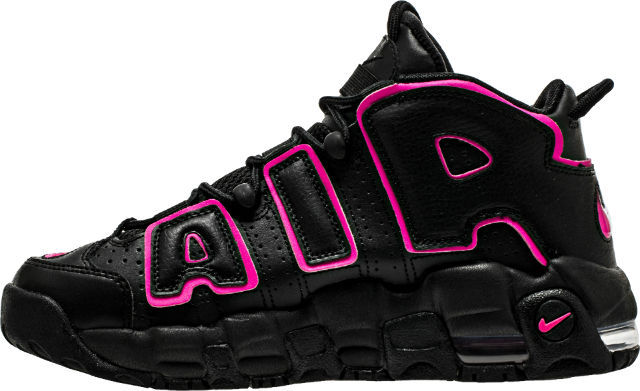 Nike YOUTH Air More Uptempo (GS) Black/Pink Blast SIZE 6Y, FITS WOMEN'S 7.5 NEW image 3
