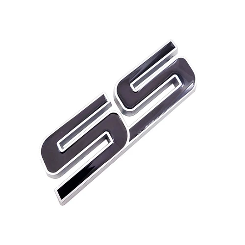For Metal SS Emblem 3D Car Badge Decal Black - Foto 4 di 6