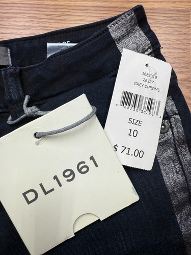 DL1961 | Chloe Grey Chrome Girls Skinny Jeans | Blue | Size 10 - Picture 5 of 10