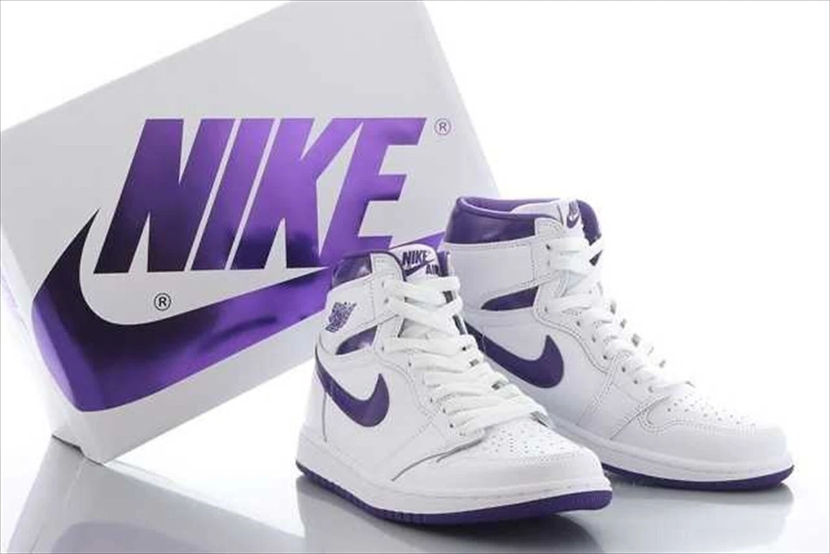 NIKE W AIR JORDAN 1 RETRO HIGH OG COURT PURPLE WHITE CD0461-151 US 9 / 26cm