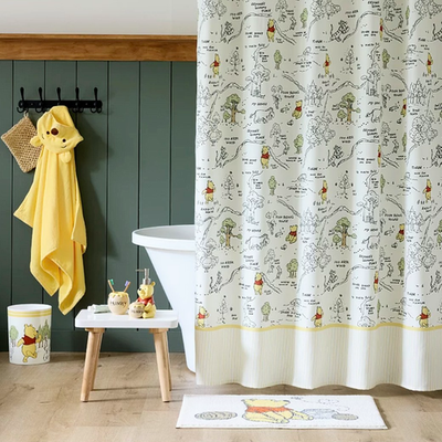 Vintage Winnie the Pooh Curtains - Etsy Winnie The Pooh Curtains Set Of 2 Panels Hook Top 23 X 60 1970s main image 2