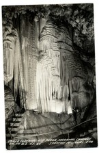 RPPC Rt 66 Stage Curtains Meramec Caverns Stanton Missouri ~ real photo postcard