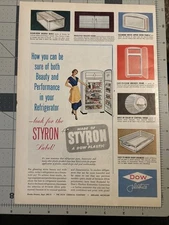 1951 vintage print Ad Dow, Chromcraft, USA Full Page Color Both Sides