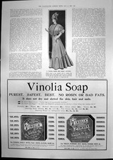 Abito antico stampa tweed Vinolia sapone Bensons anelli piedi sedie a rotelle 1906