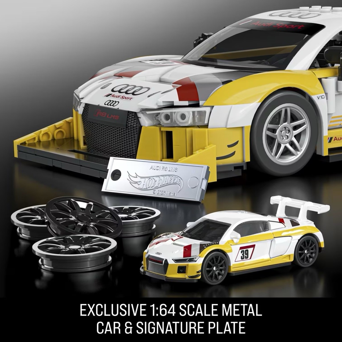 Mattel Brick Shop Hot Wheels '15 Audi R8 LMS Building Set 820pc