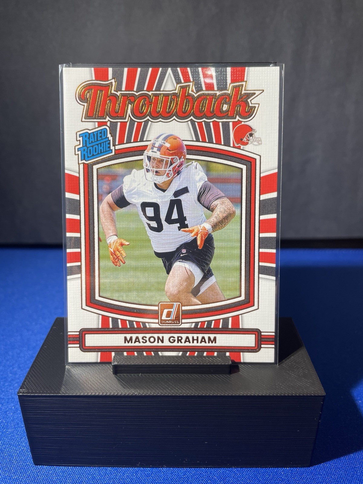 Mason Graham 2025 Panini Donruss Rated Rookie Throwback #40 Cleveland Browns