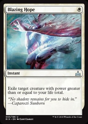 Blazing Hope - RIX MTG - Light Play