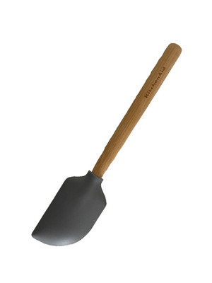 New KitchenAid Mini Scraper Spatula 9 Inch Silver Grey HGSA