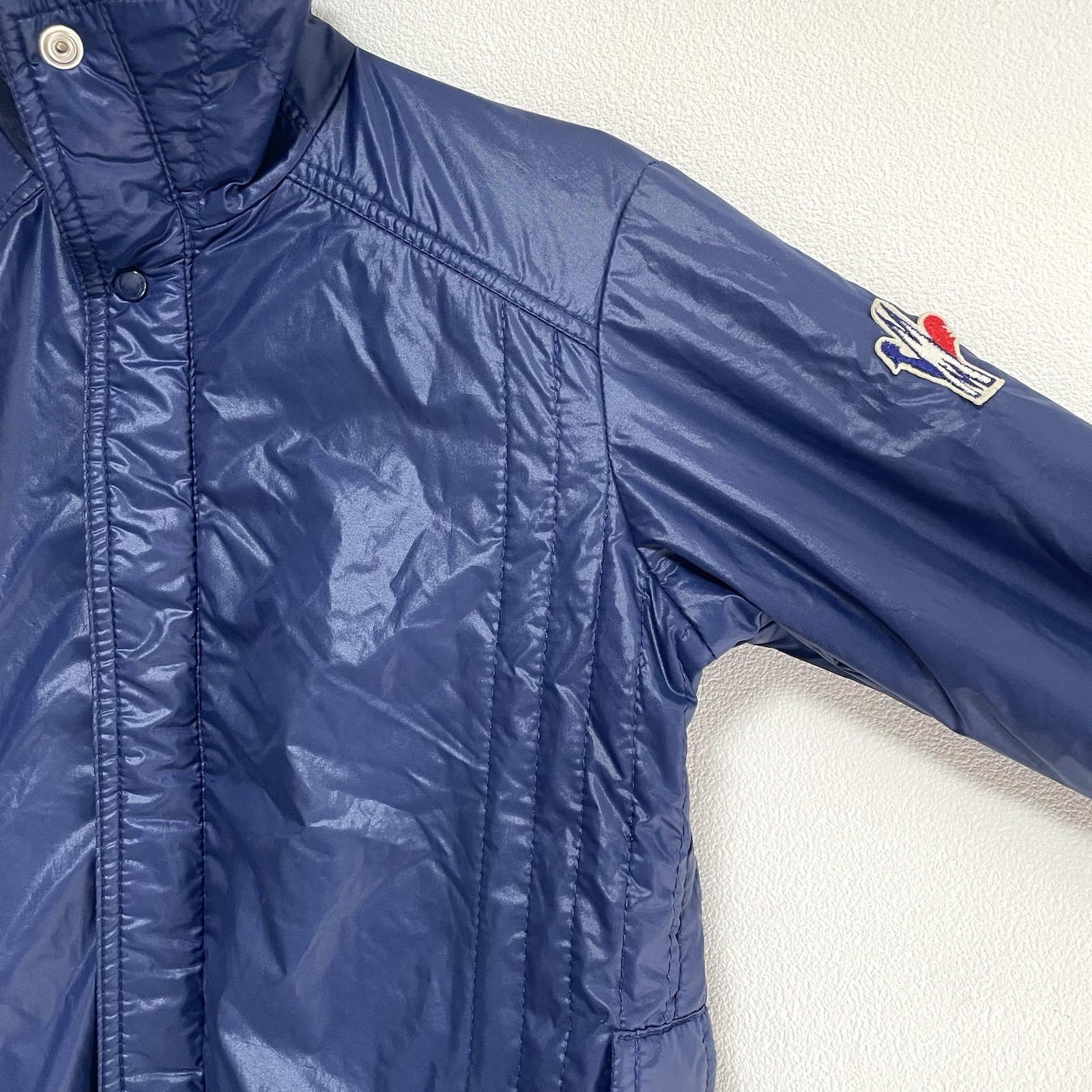 Authentic Vintage MONCLER Original Down Jacket Ski Wear Blue Nylon Woman 80s S/M thumbnail 11