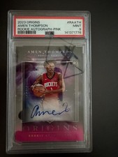 2023 Panini Origins Amen Thompson Rookie Auto Pink /25 PSA 9
