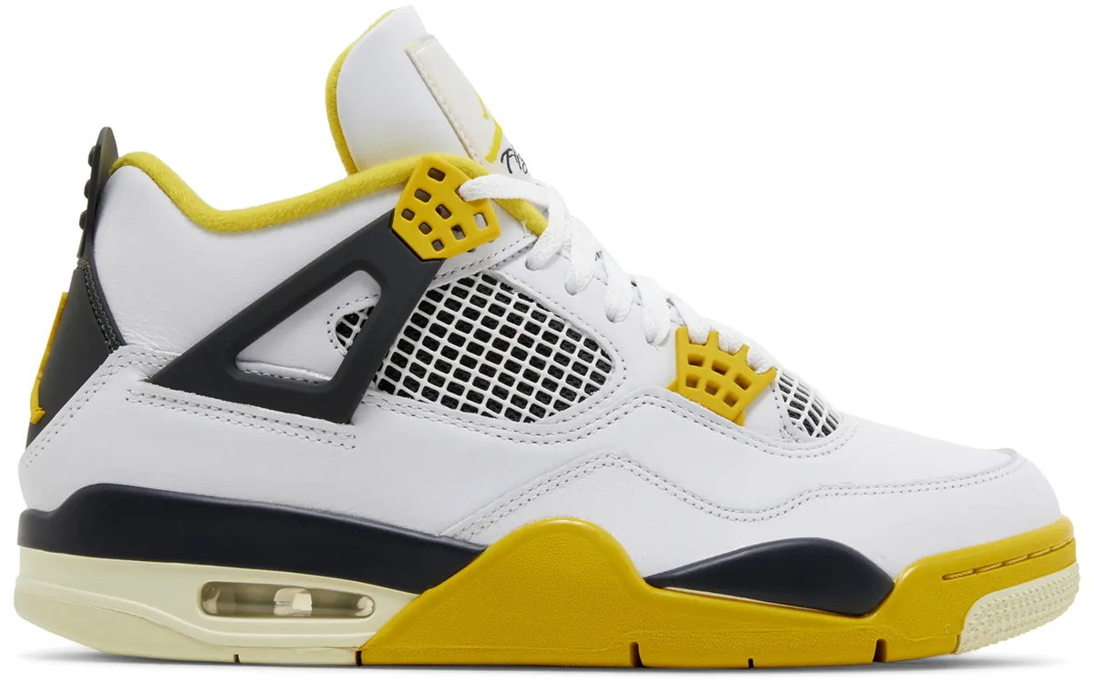 靴 Nike Air Jordan 4 Retro Yellow Women Air Jordan 4 Retro Vivid Sulfur Style # AQ9129-101 Size 6 | eBay