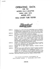 COPY OF CA-5 OPERATING DATA FOR THE HICKOK MODEL 1575 ROLL CHART TUBE TESTER