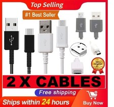 2 X FITS MOTOROLA CHARGER & USB DATA CABLE FOR MOTO G,G2,G3,G4 MOTO X, MOTO E