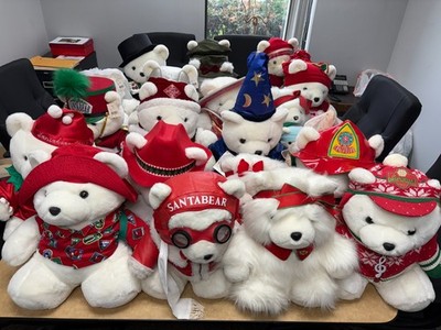 Daytons Santa Bears, Mrs. Santa Bears & Bully Bear. Various Years