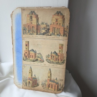 Antike deutsche Richter Anker Steinbausteine Nr 6 Imperator Gebäude Design Platte