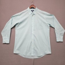 Stafford Super Shirt Men's Wrinkle Free Aqua Color Dress Shirt Size 17-34/35