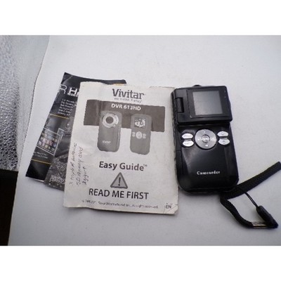 Vivitar DVR 613HD Digital Camcorder Black Handheld 1.8 Inch Flip Screen 4x Zoom