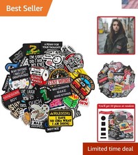 20 Pieces Random Funny Patches, Hook and Loop Humorous Funny Embroidered Meme...